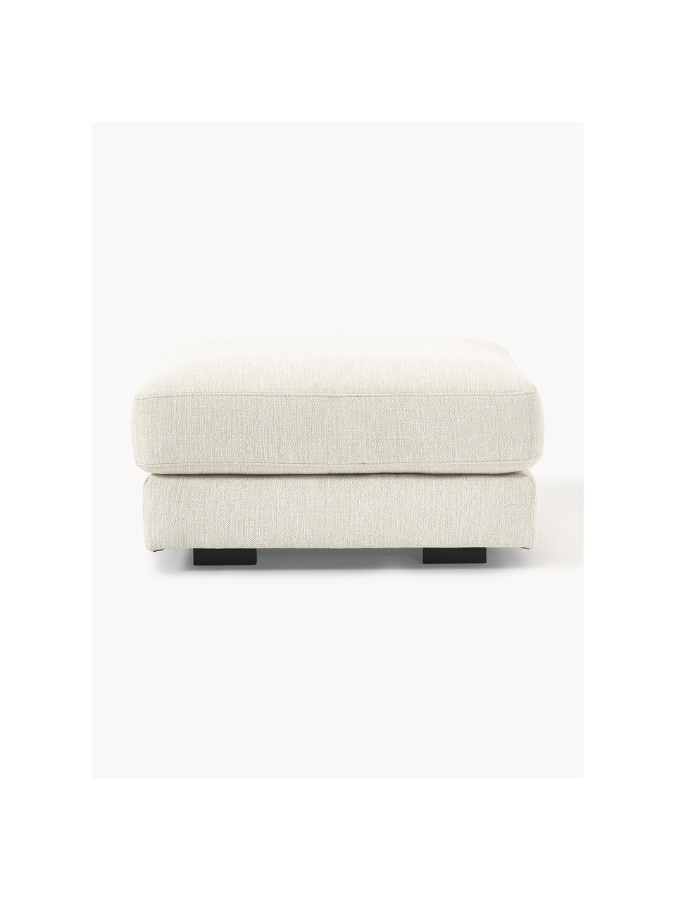 Pouf Tribeca, Tissu blanc crème, larg. 80 x prof. 80 cm