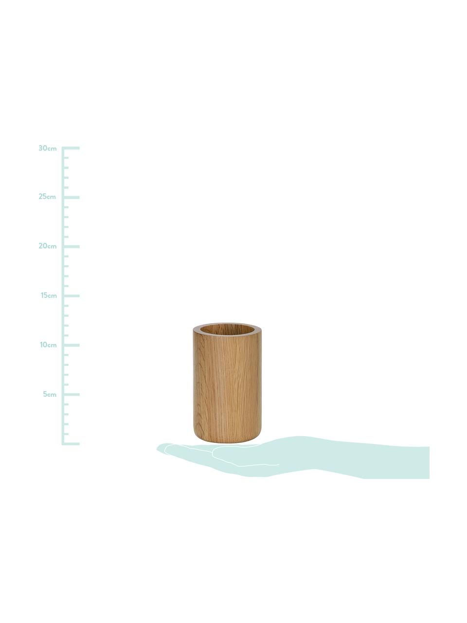 Zahnputzbecher Erwin aus Eichenholz, Eichenholz, Eichenholz, Ø 7 x H 11 cm