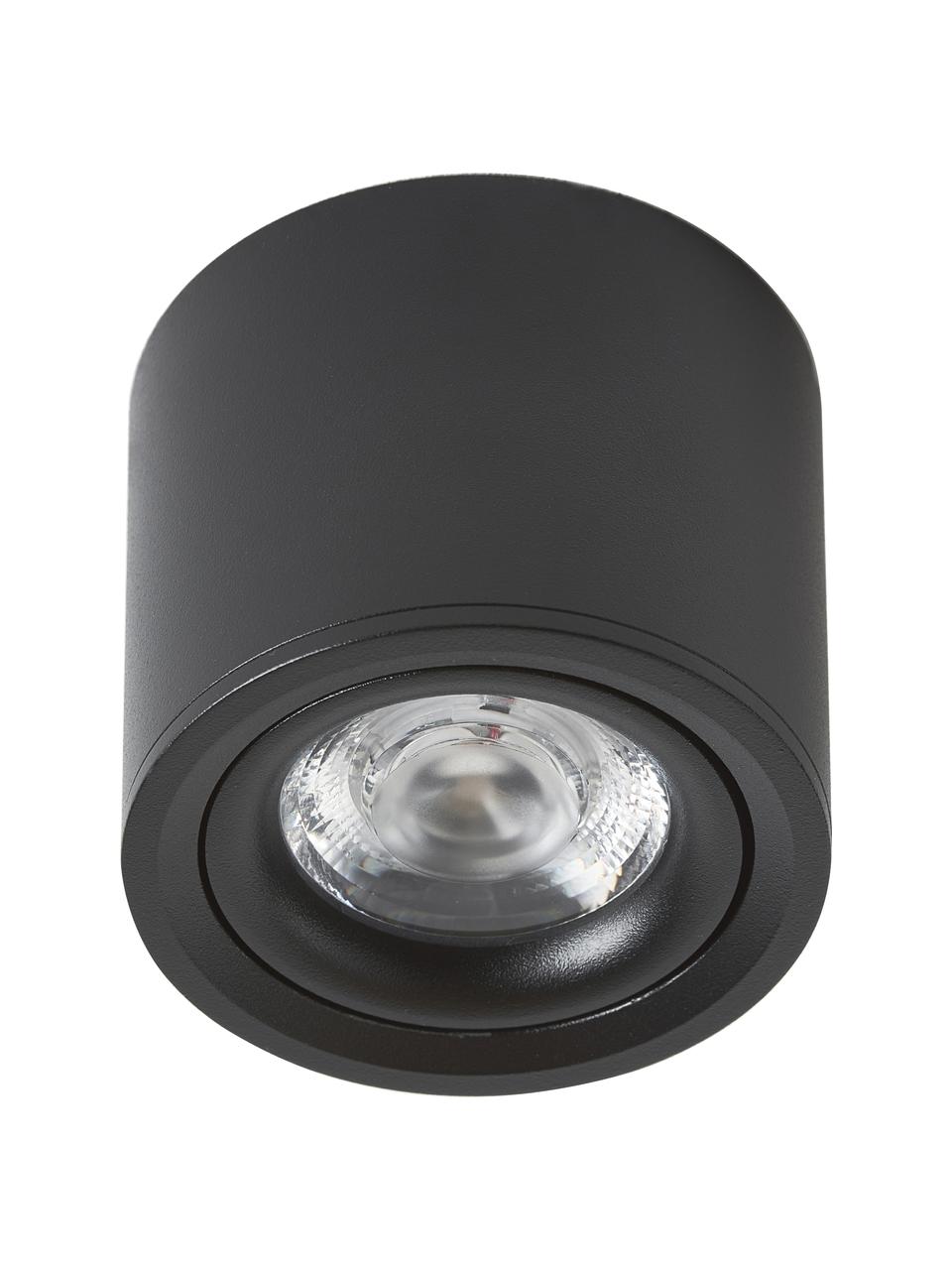 Stropná bodová LED lampa Alivia, Kov s práškovým náterom, Čierna, Ø 9 x V 7 cm
