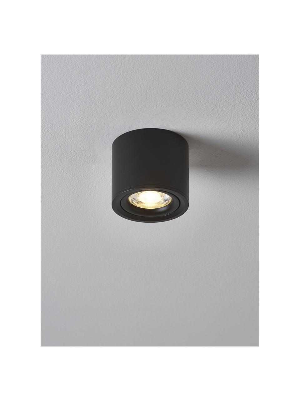 LED plafondspot Alivia, Gepoedercoat metaal, Zwart, Ø 9  x H 7 cm