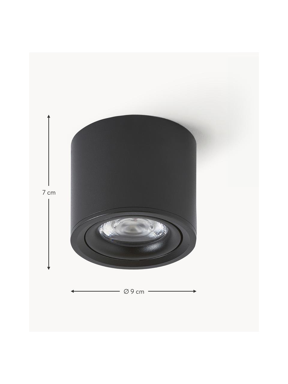 Stropná bodová LED lampa Alivia, Kov s práškovým náterom, Hnedá mramorovaná, biela, Ø 9 x V 7 cm