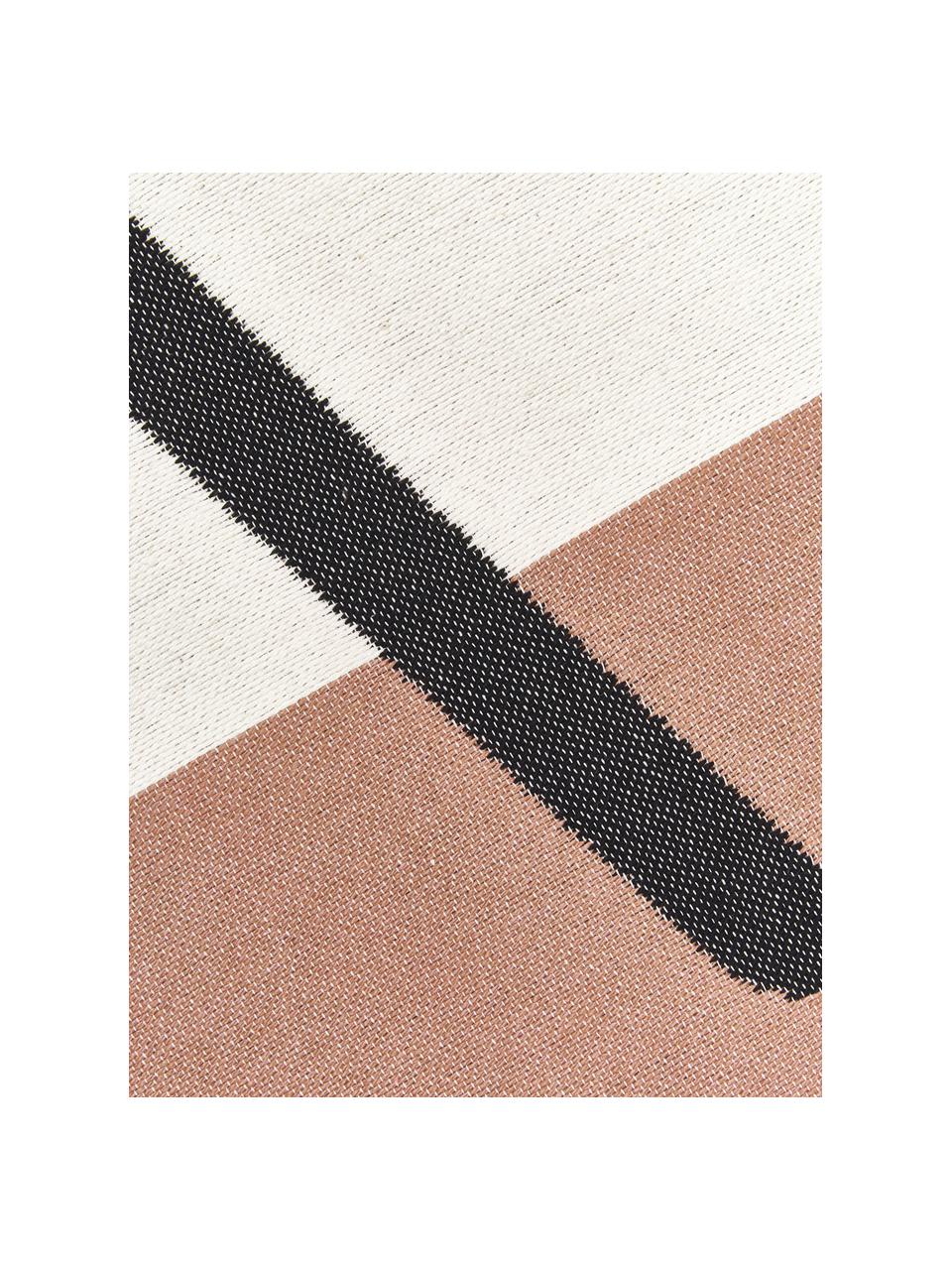 Teppich Goliath Gesicht mit Fransen und geometrischem Muster, 150x200cm, 100% recycelte Baumwolle, Mehrfarbig, B 150 x L 200 cm (Grösse S)