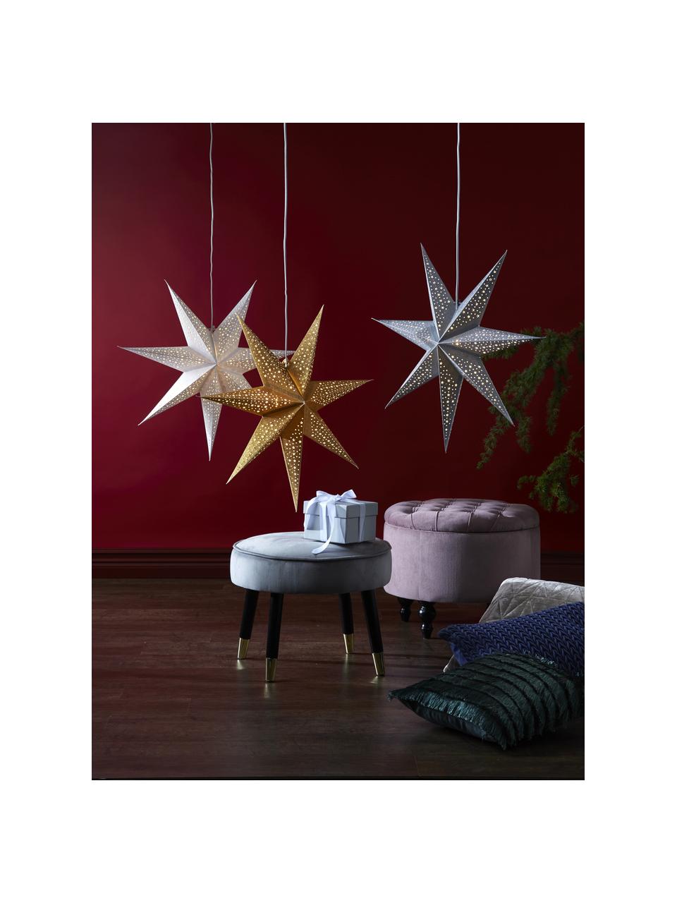Estrella decorativa de papel Blinka, Papel, Blanco, Ø 60 cm