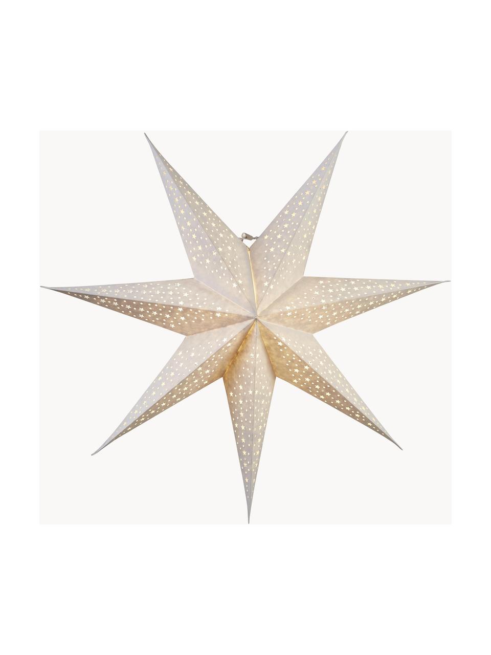 Dekoračná hviezda z papiera Blinka, Papier, Lomená biela, Ø 60 cm