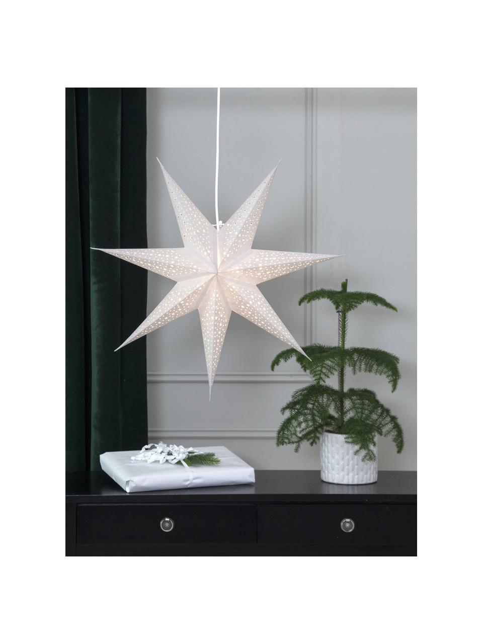 Dekorativní papírová hvězda Blinka, Papír, Tlumeně bílá, Ø 60 cm