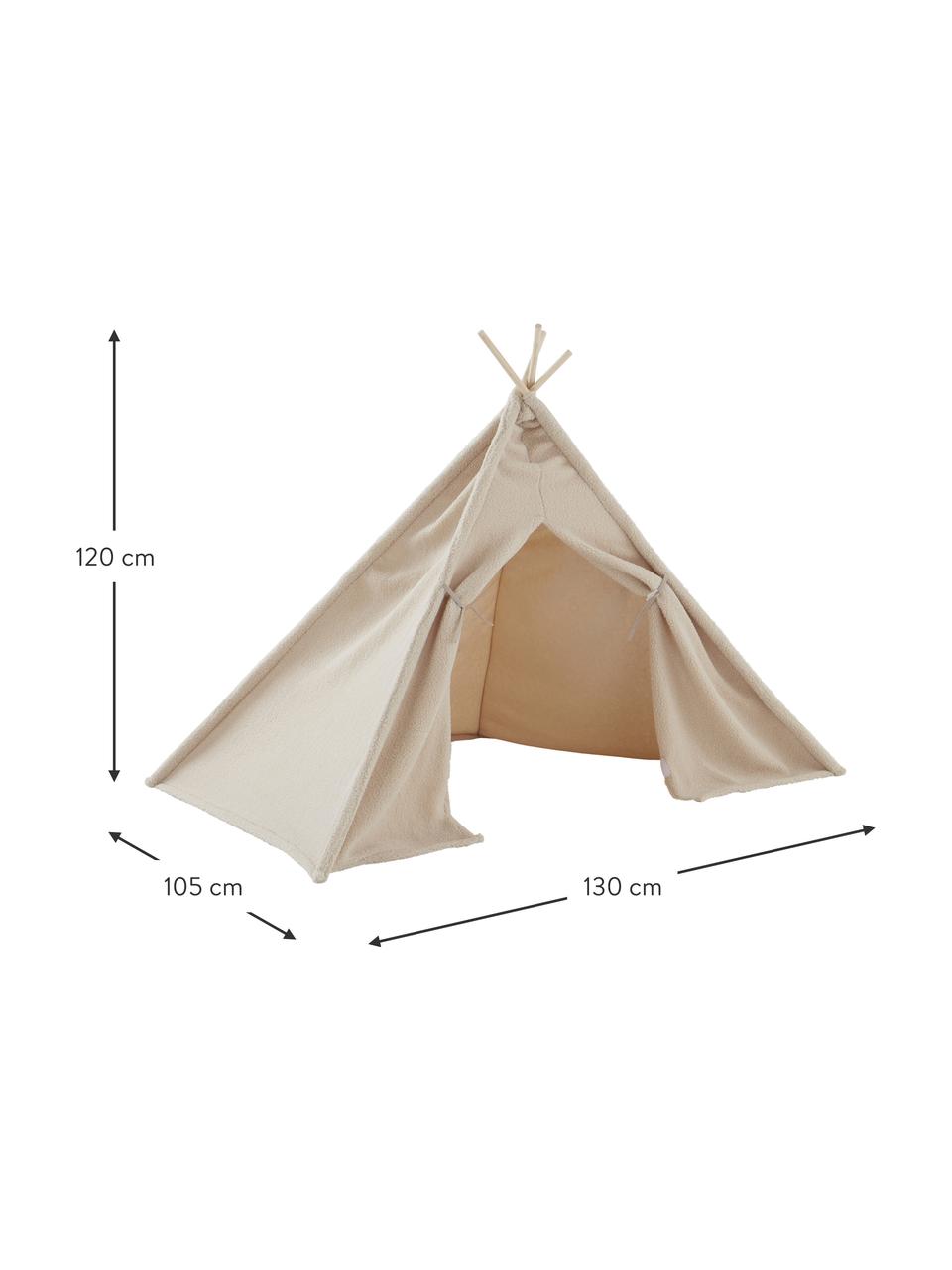 Kinder-Tipi Tudeloo aus Teddy, Teddy Beige, B 130 x H 120 cm