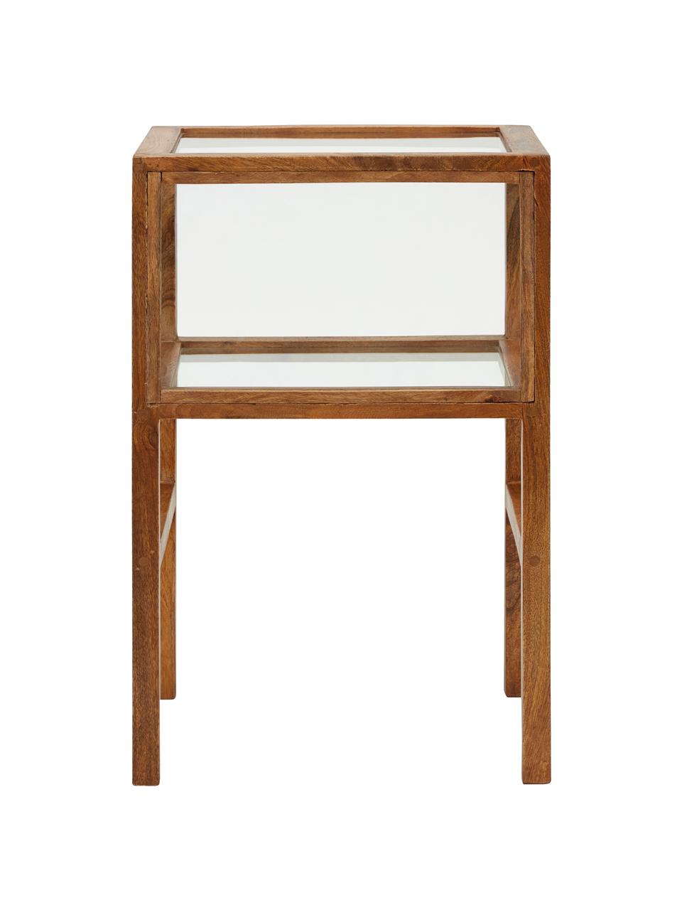 Table d'appoint en bois de manguier Montre, Bois de manguier, transparent, larg. 38 x haut. 60 cm