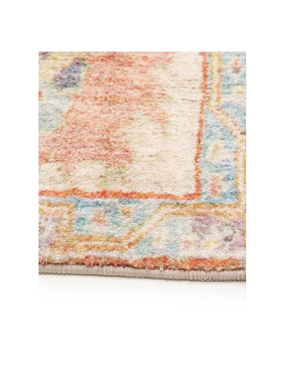 Teppich Mara mit Ornament-Muster, 100 % Polyester, Beige- und Orangetöne, B 80 x L 150 cm (Grösse XS)