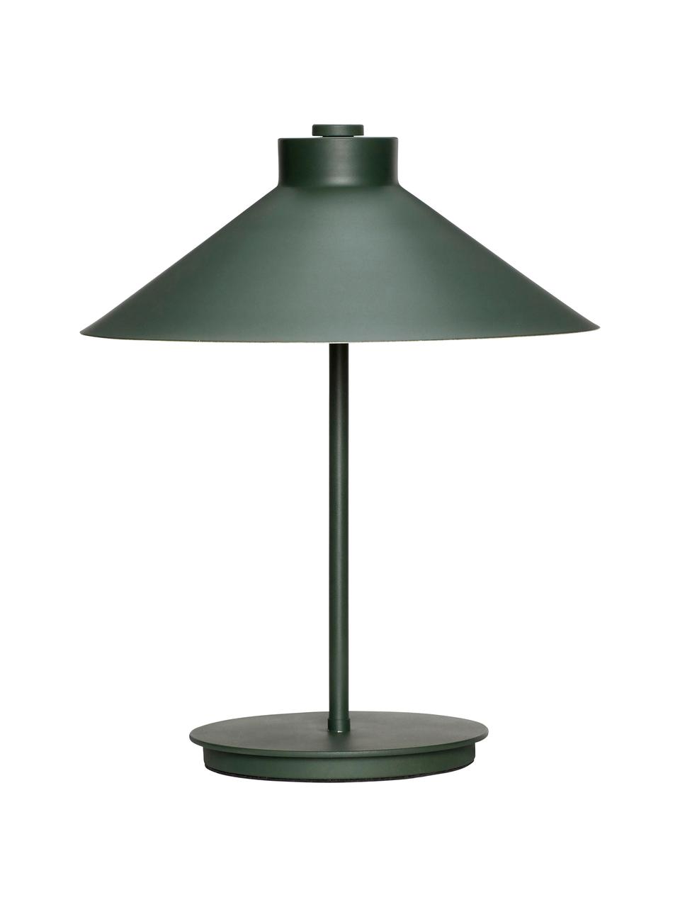 Design tafellamp Garniur in donkergroen, Lampenkap: gelakt metaal, Lampvoet: gelakt metaal, Donkergroen, Ø 30 x H 38 cm