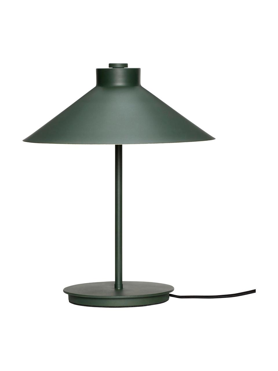 Lampada da tavolo in metallo Garniur, Paralume: metallo verniciato, Base della lampada: metallo verniciato, Verde scuro, Ø 30 x Alt. 38 cm