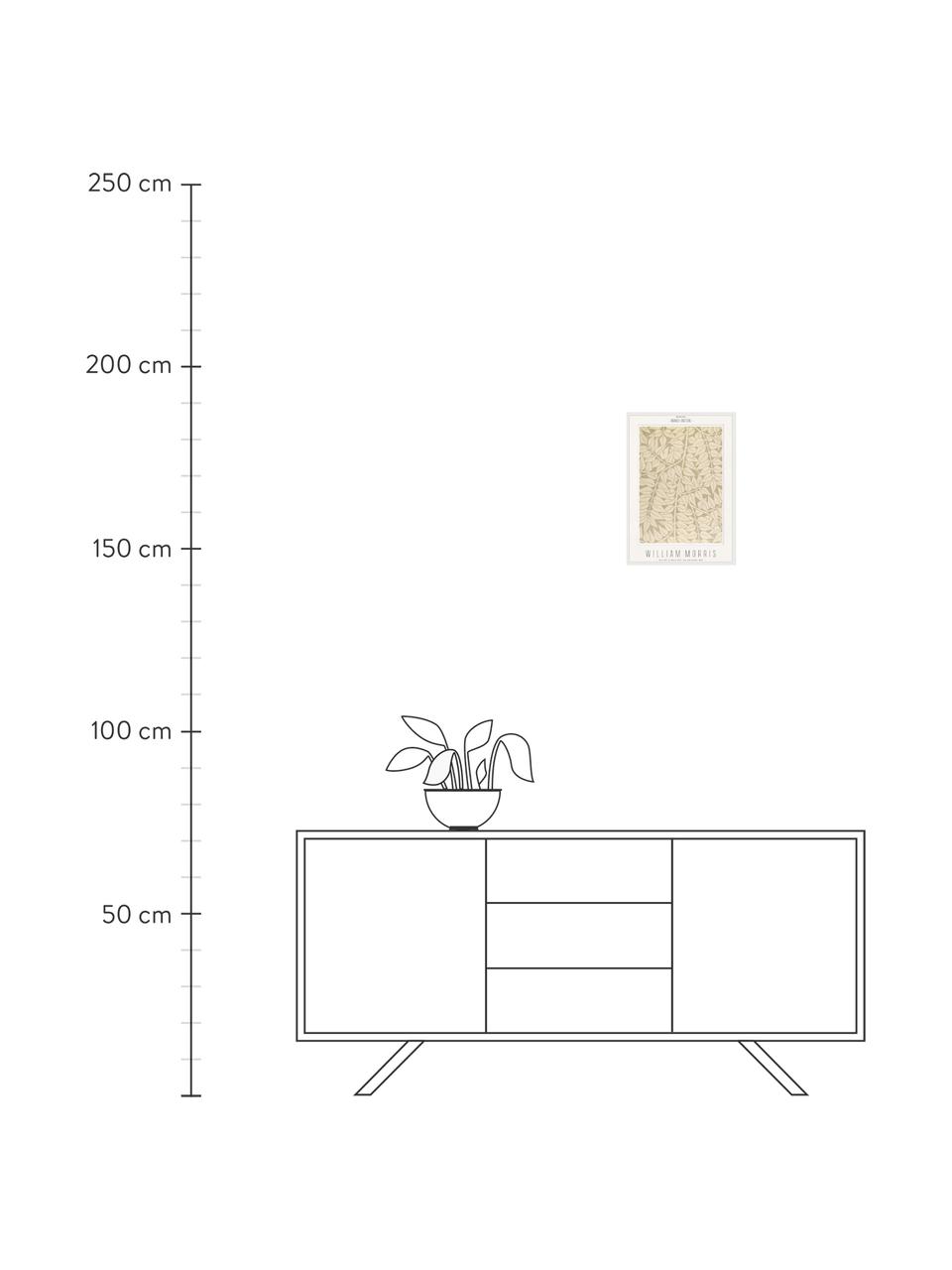 Zarámovaný digitální tisk Branch - William Morris, Béžová, Š 32 cm, V 42 cm
