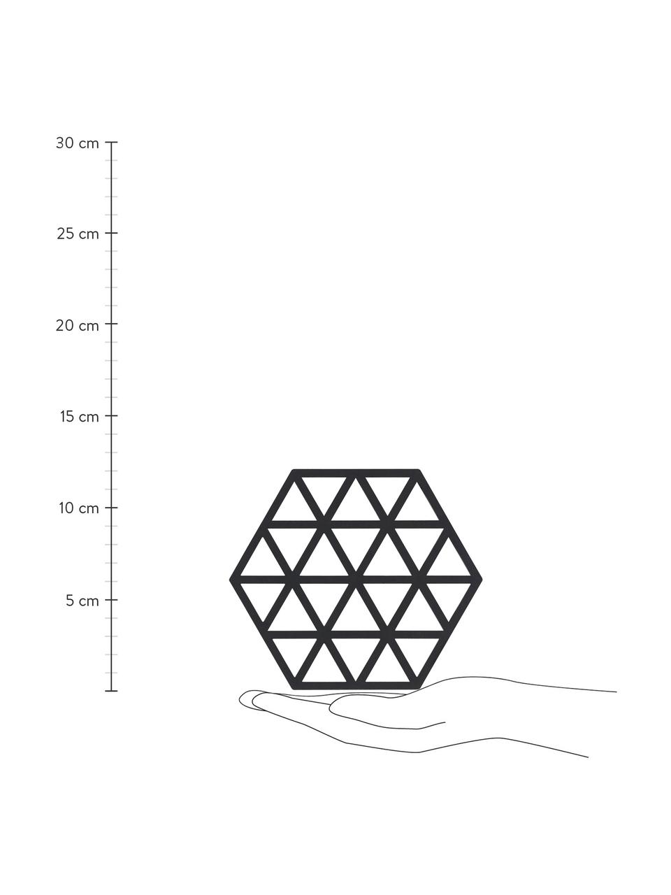 Podstawka pod gorące naczynia z silikonu Triangle, Silikon, Czarny, S 14 x G 16 cm