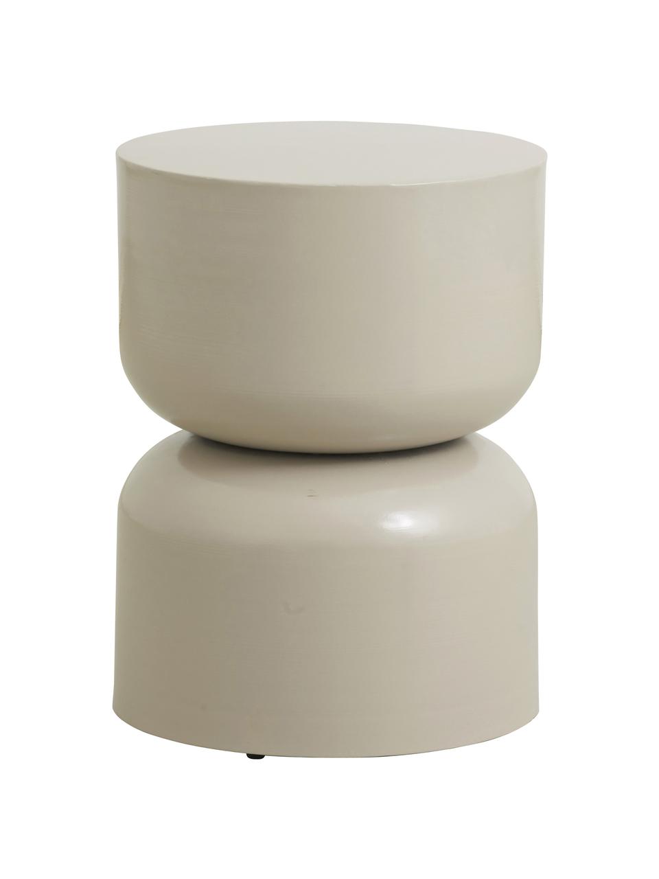 Table d'appoint ronde en métal Matka, Métal, enduit, Gris, Ø 36 x haut. 50 cm