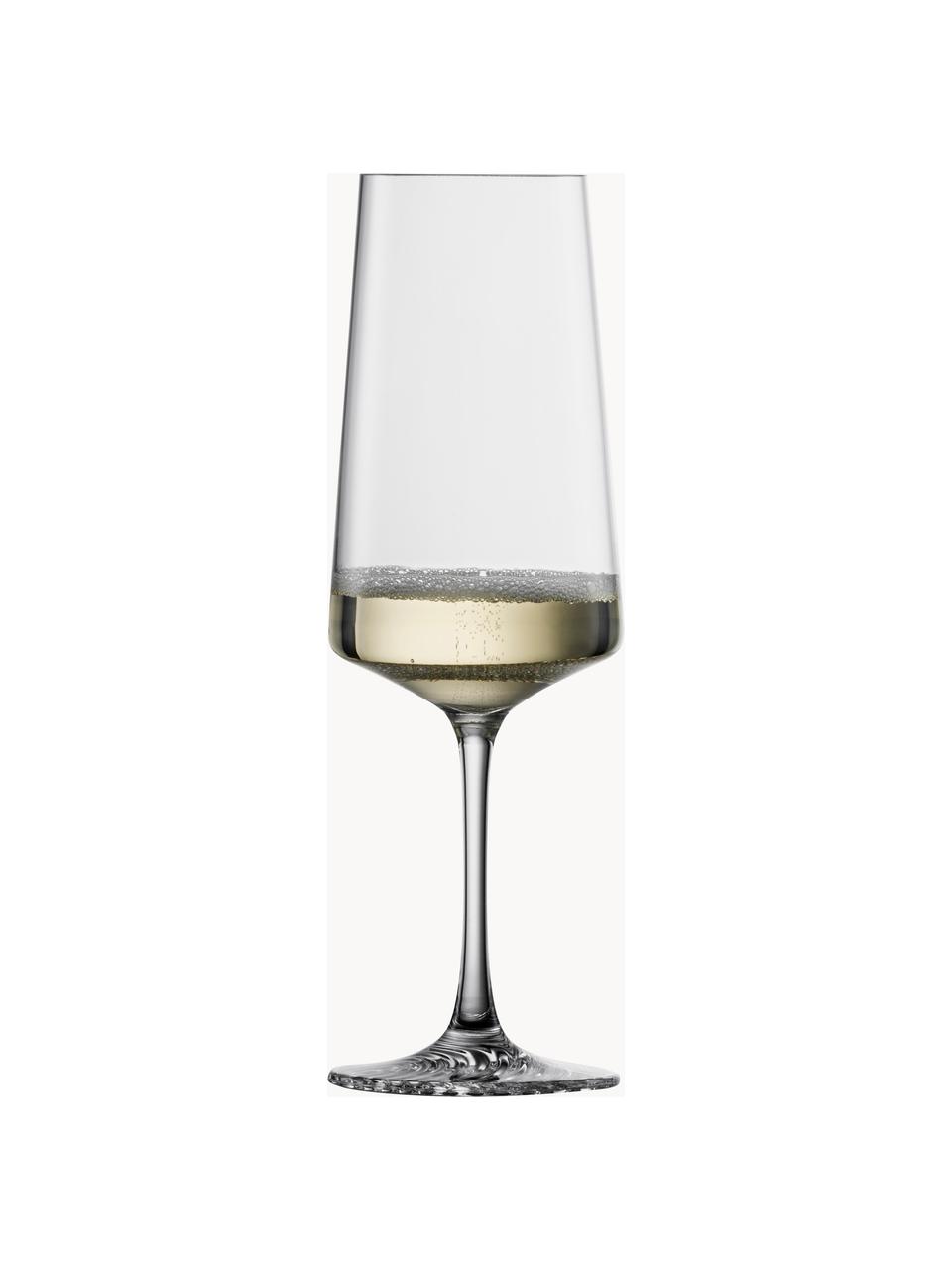 Copas flauta de champán de cristal Echo, 4 uds., Cristal Tritan, Transparente, Ø 7 x Al 23 cm, 400 ml