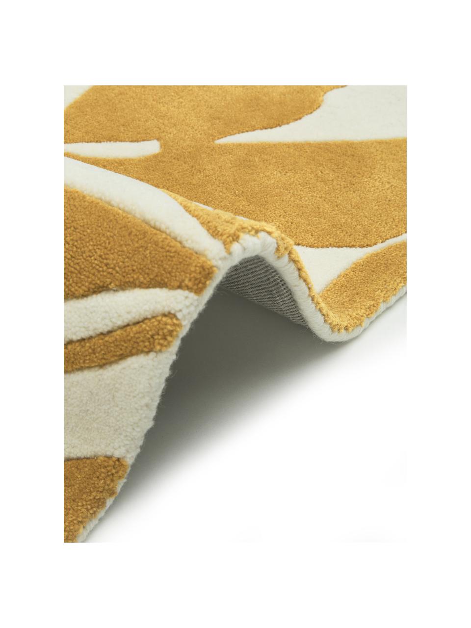 Alfombra artesanal de lana Lando, 100% lana

Las alfombras de lana se pueden aflojar durante las primeras semanas de uso, la pelusa se reduce con el uso diario, Amarillo, blanco crema, An 80 x L 150 cm (Tamaño XS)