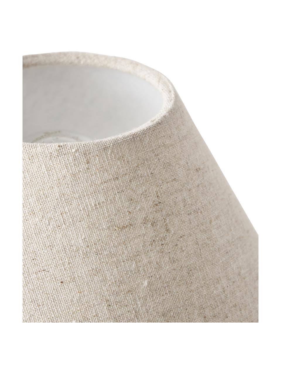 Tischlampe Gia mit Marmorfuß, Lampenschirm: 50 % Leinen, 50 % Polyest, Lampenfuß: Marmor, Beige, Rot, marmoriert, Ø 30 x H 39 cm