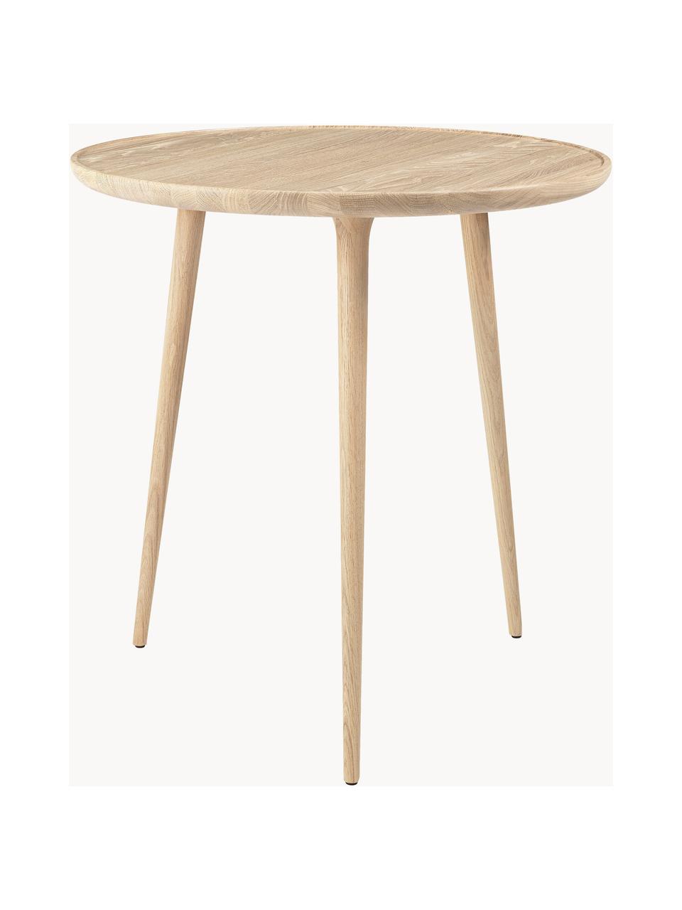 Okrúhly odkladací stolík z dubového dreva Accent, Dubové drevo, s FSC certifikátom, Dubové drevo, Ø 70 x V 73 cm