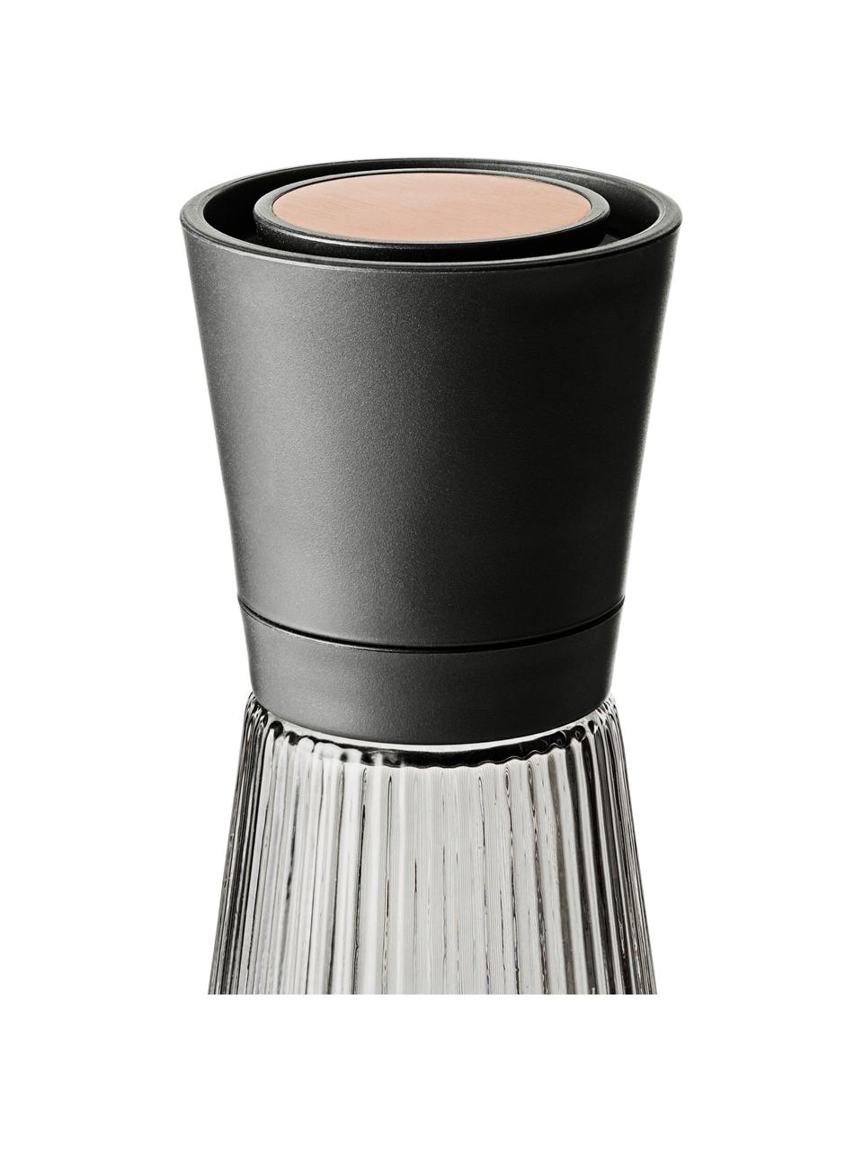 Glas-Gewürzmühle Grand Cru, Behälter: Glas, Transparent, Anthrazit, Ø 8 x H 17 cm