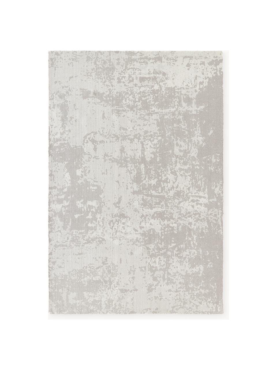 Handgeweven laagpolig vloerkleed Nantes, 100% polyester, GRS-gecertificeerd, Greige, B 80 x L 150 cm (maat XS)
