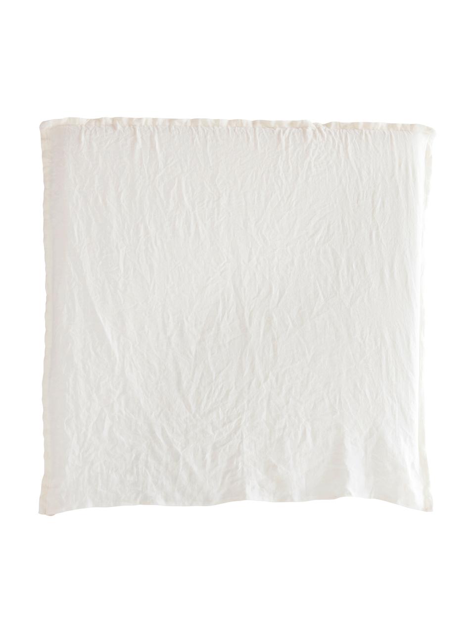 Leinen-Kopfteil Palma in Weiß, Bezug: 100 % Leinen, Weiß, 160 x 122 cm