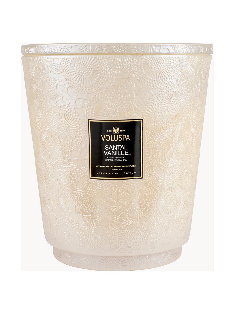 Candela profumata con cinque stoppini fatta a mano Japonica Collection (Santal, Vaniglia Bourbon e Oud), Contenitore: vetro, Santal, Vaniglia Bourbon Francese e Oud, Larg. 25 x Alt. 30 cm