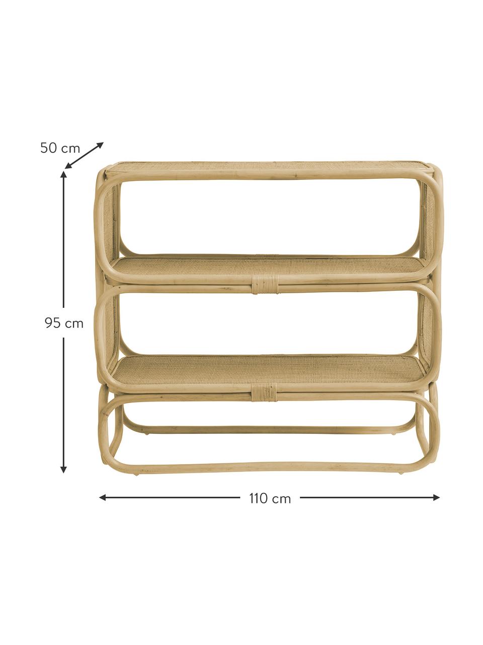 Rattan-Standregal Puglia, Rattan, Rattan, 110 x 95 cm