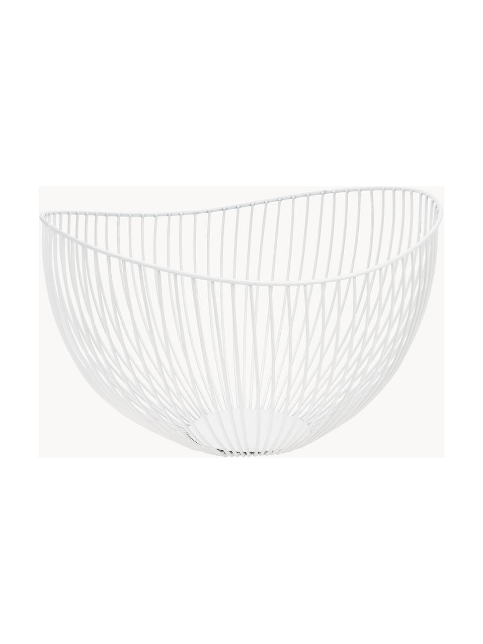 Panier de rangement Lina, Métal, enduit, Blanc, larg. 31 x haut. 20 cm