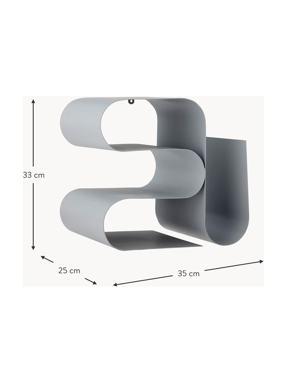 Metall-Wandregal Berra, Stahl, beschichtet, Grau, B 35 x H 33 cm