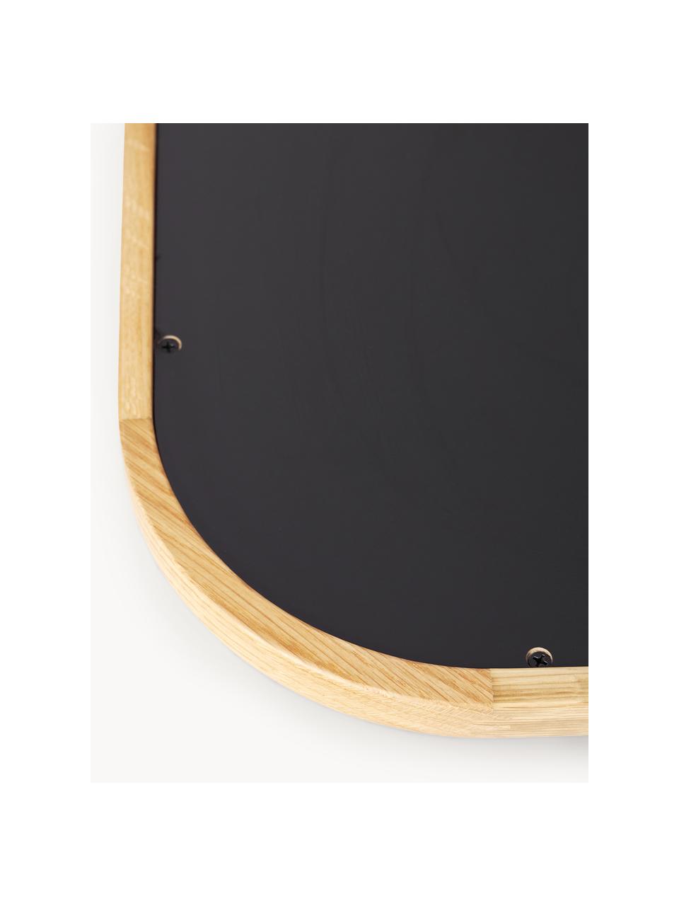 Großer Anlehnspiegel Levan mit Eichenholzrahmen, Rahmen: Eichenholz, FSC-zertifizi, Rückseite: Mitteldichte Holzfaserpla, Spiegelfläche: Spiegelglas, Eichenholz, B 80 x H 180 cm