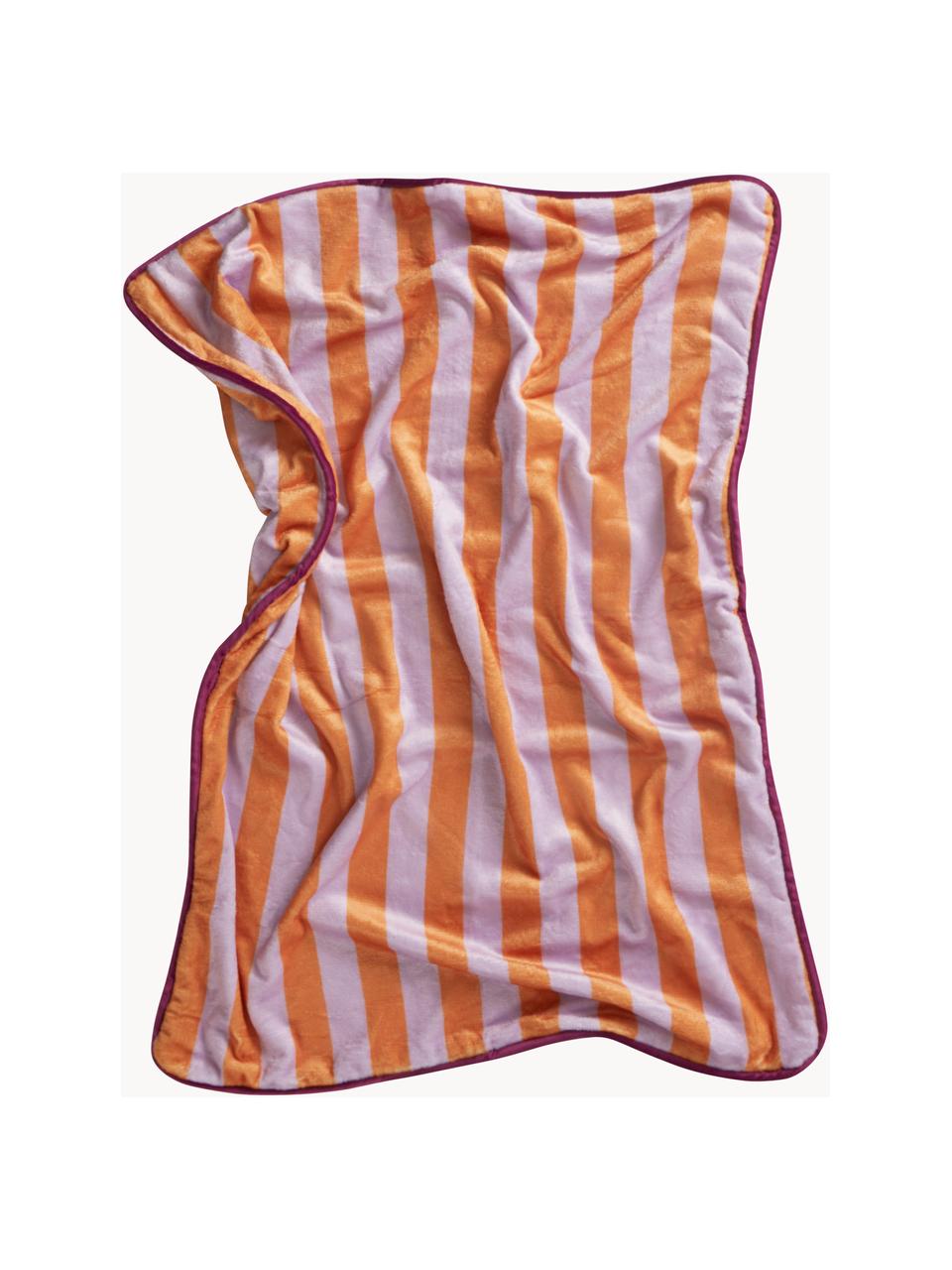 Gestreifte Haustierdecke Zuri, 100 % polyester, Orange, Lavendel, Pflaume, B 80 x L 100 cm