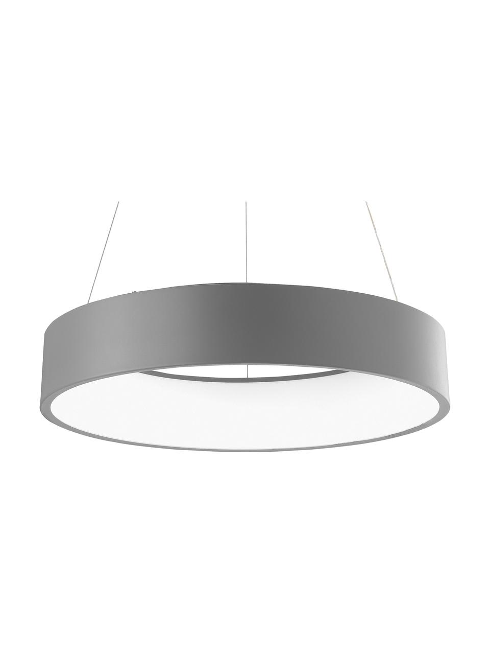 LED hanglamp Thisseas, Diffuser: acrylglas, Zilvergrijs, Ø 60 x H 12 cm