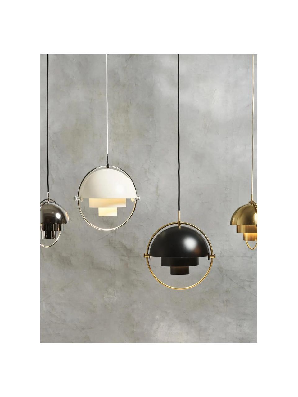 Hanglamp Multi-Lite, Lampenkap: gepoedercoat metaal, Zwart, messing, Ø 36 x H 36 cm