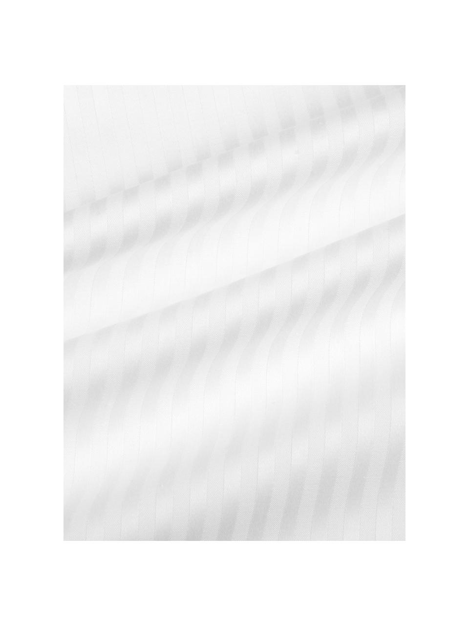 Taie d'oreiller 65x65 satin de coton blanc Stella, 2 pièces, Blanc, 65 x 65 cm