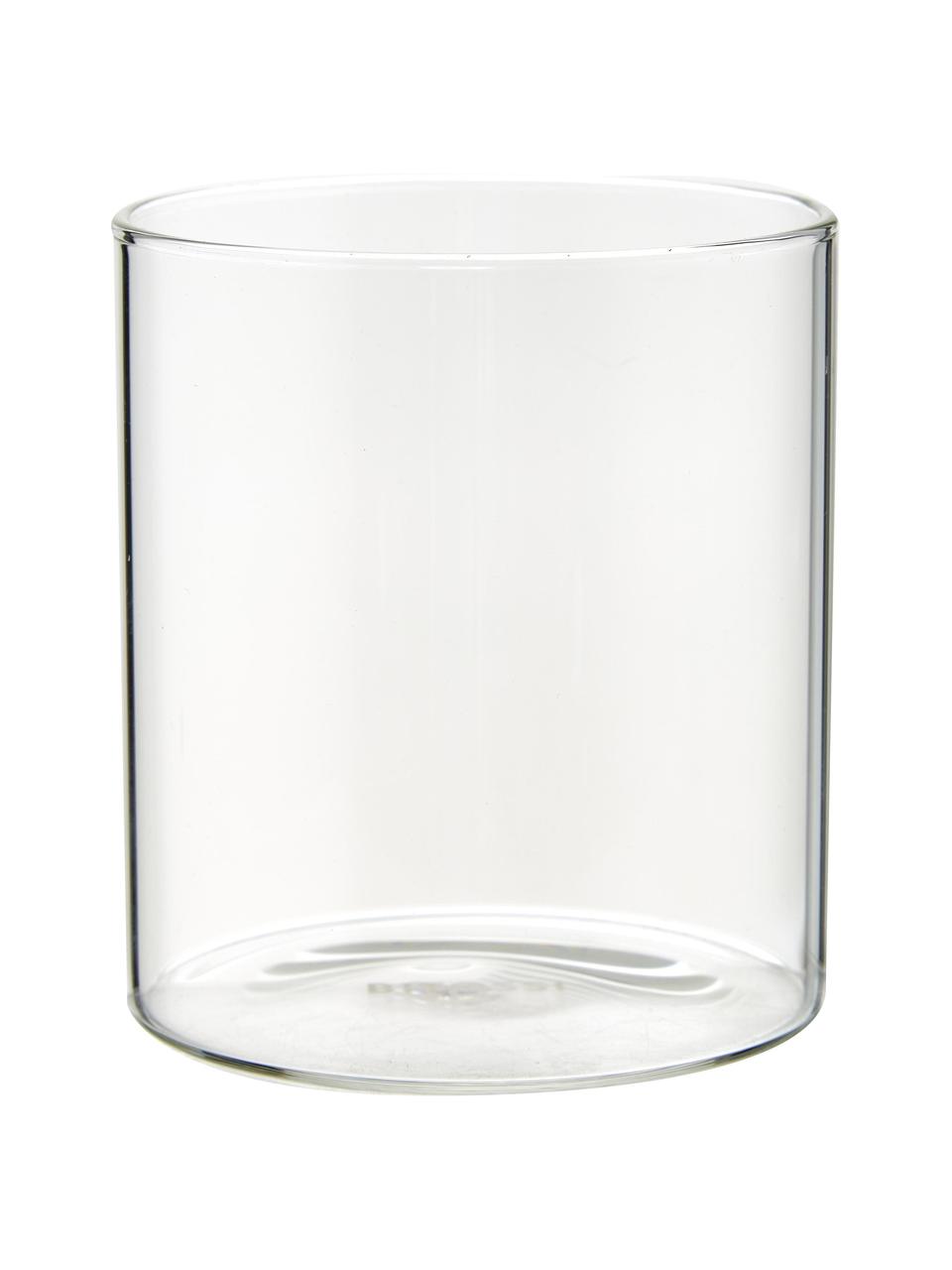 Waterglazen Boro van borosilicaatglas, 6 stuks, Borosilicaatglas, Transparant, Ø 8 x H 9 cm, 250 ml