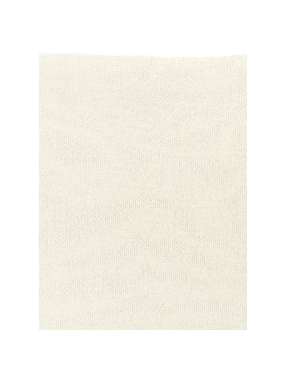 Couvre-lit coton blanc crème à surface texturée Vigo, 100 % coton, Blanc, larg. 220 x long. 240 cm