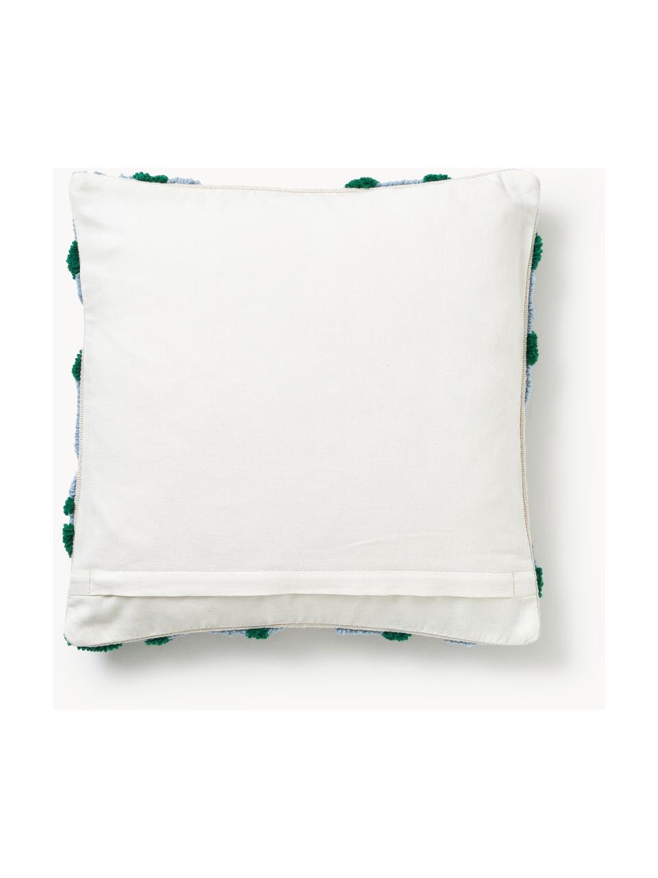 Poszewka na poduszkę Jiri, Ciemny zielony, jasny niebieski, S 50 x D 50 cm