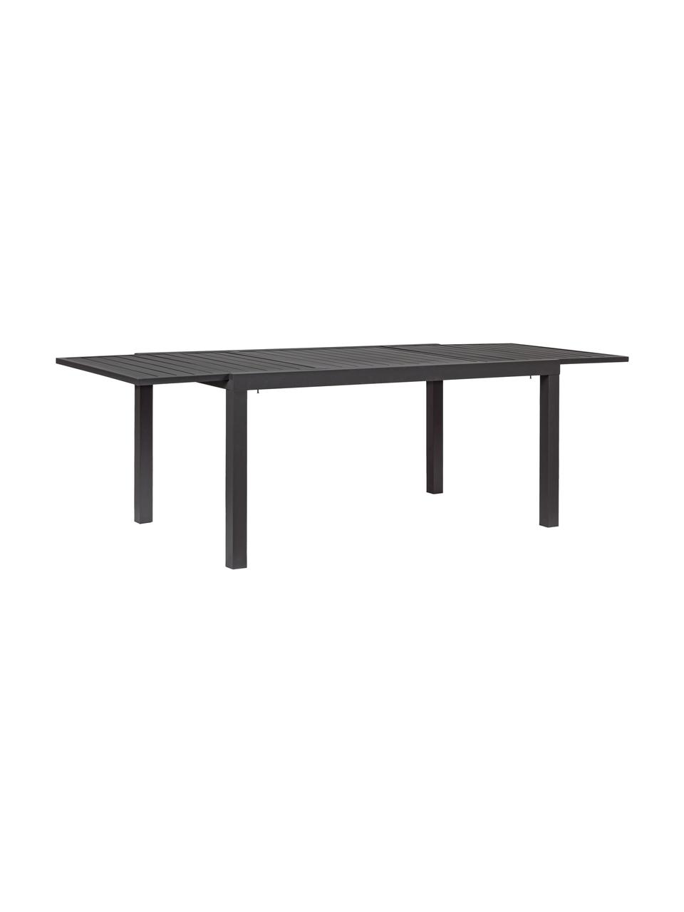 Table de jardin anthracite extensible Hilde, de différentes tailles, Anthracite, larg. de 160 à 240 x prof. 90 cm