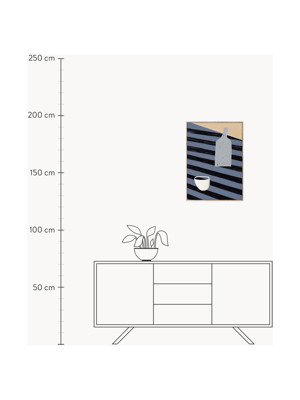 Plagát SDO 05, 210 g matný papier Hahnemühle, digitálna tlač s 10 farbami odolnými voči UV žiareniu, Tóny modrej, čierna, Š 30 x V 40 cm