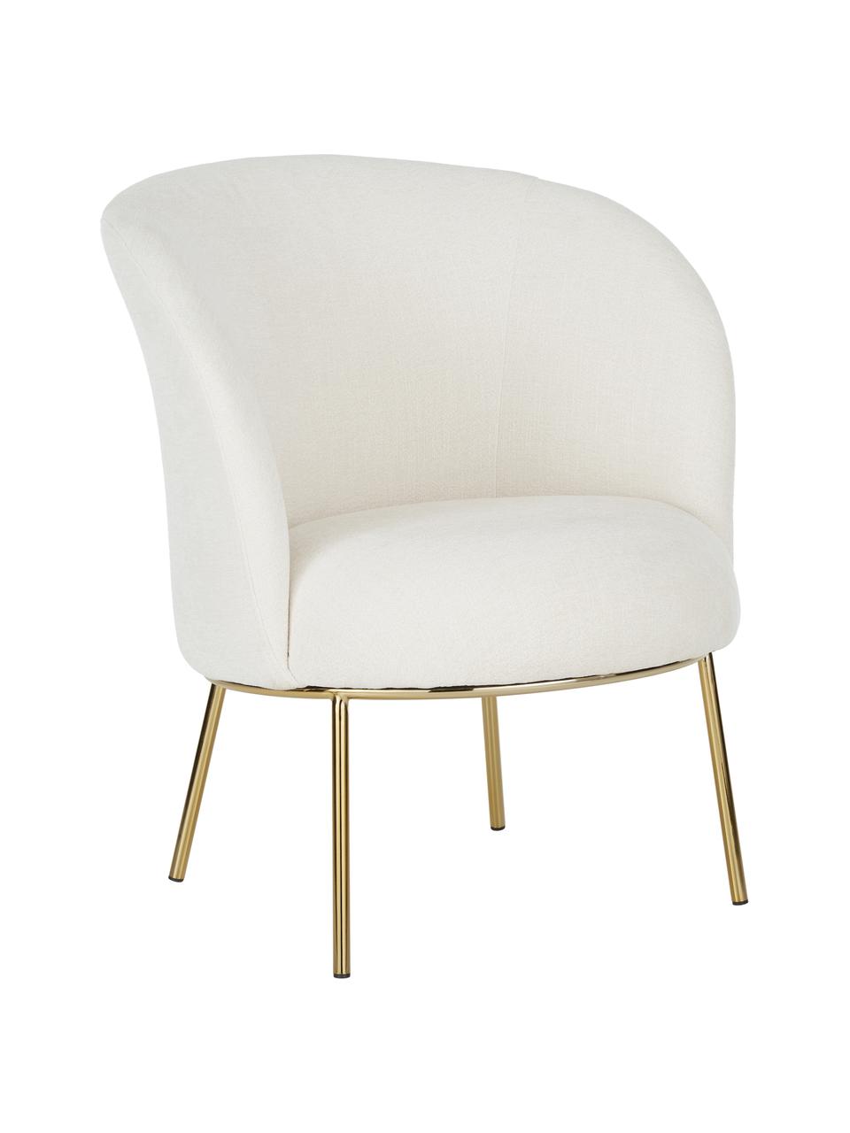 Fauteuil cocktail Kylie, Tissu blanc crème