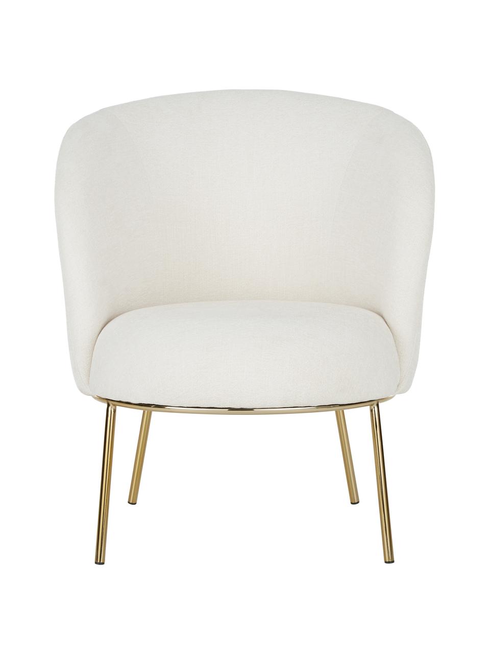 Fauteuil cocktail Kylie, Tissu blanc crème