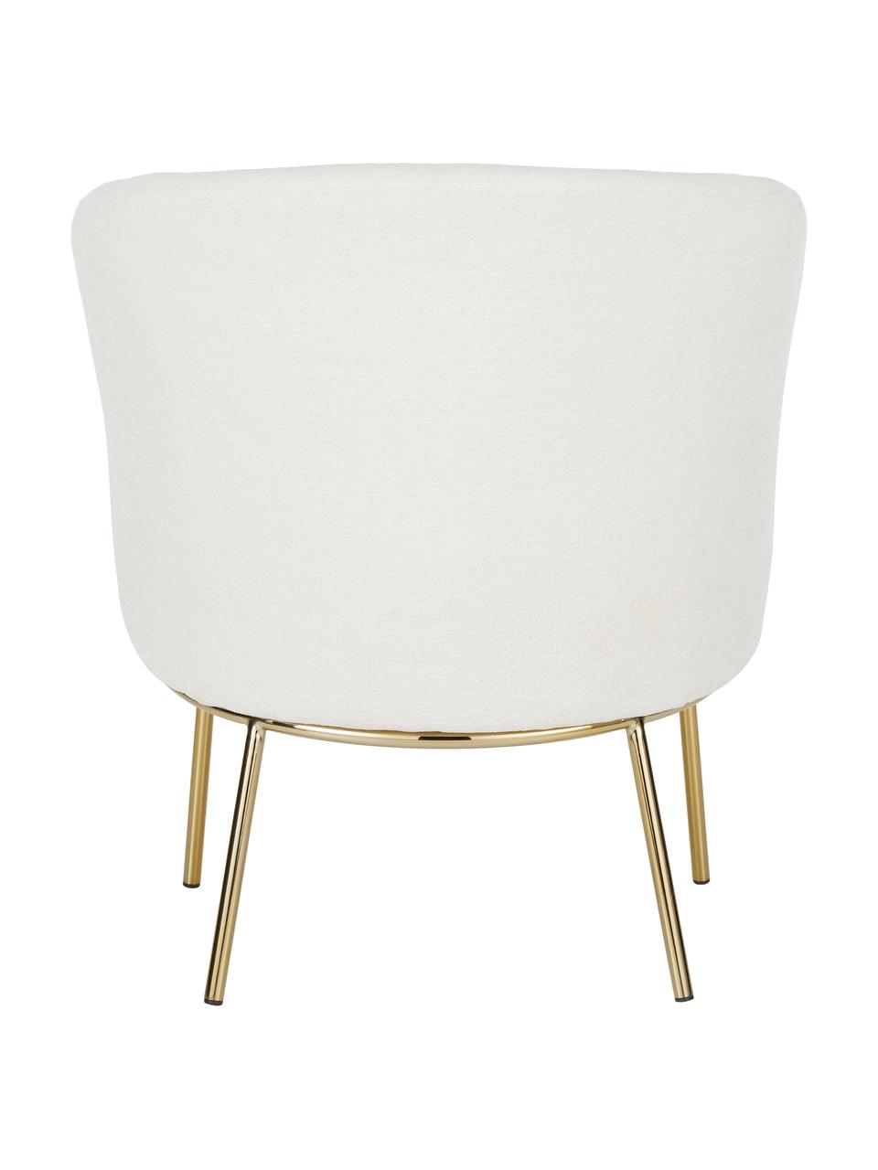 Fauteuil cocktail Kylie, Tissu blanc crème