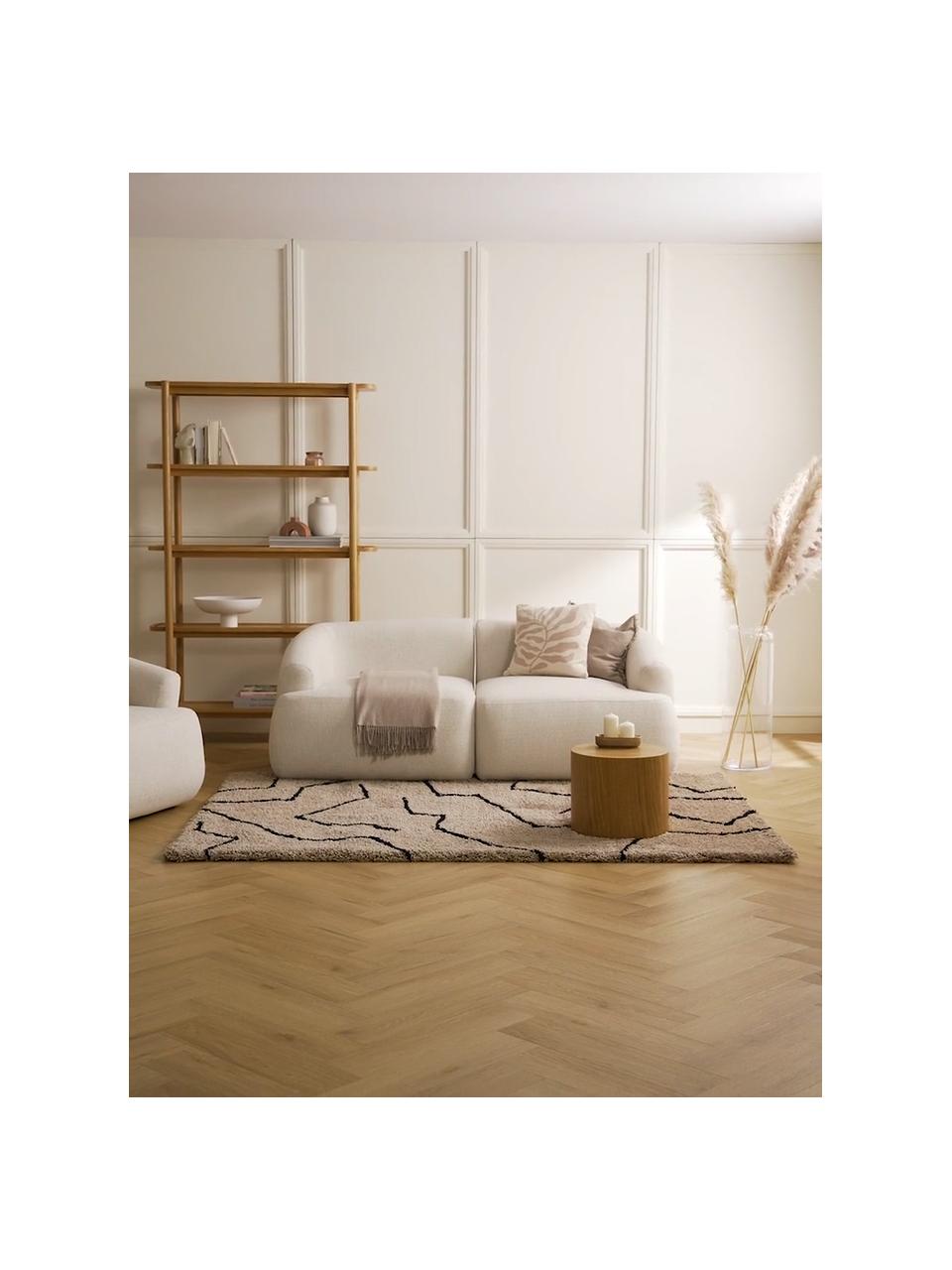 Tapis à poils longs tufté à la main taupe Davin, Beige, larg. 80 x long. 150 cm (taille XS)