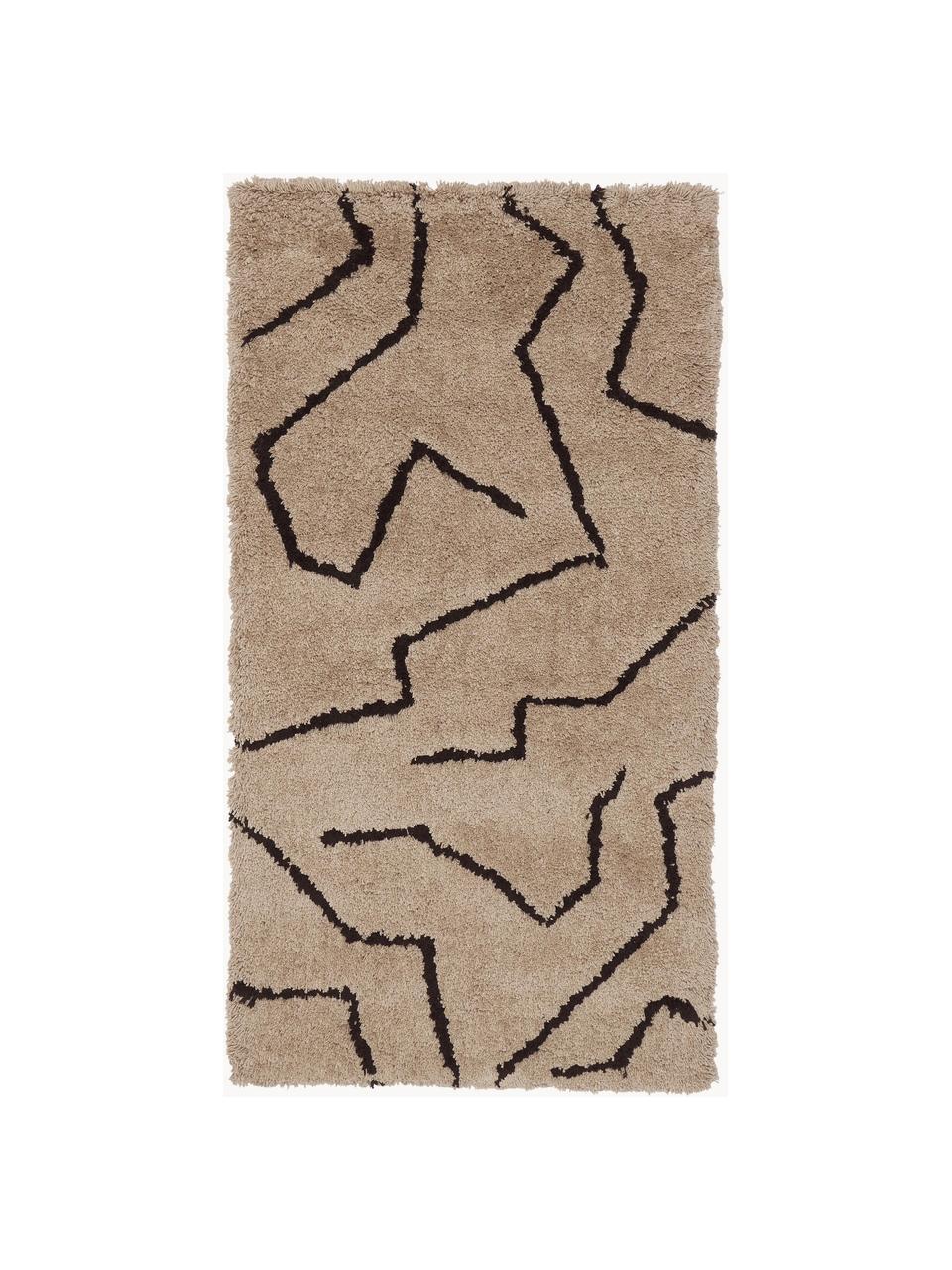 Tapis à poils longs tufté à la main taupe Davin, Beige, larg. 160 x long. 230 cm (taille M)