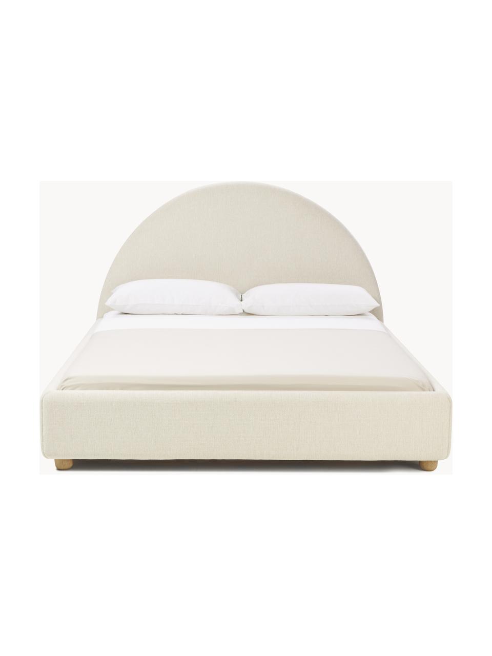 Čalouněná postel Ebba, Světle béžová, Š 140 cm, D 200 cm