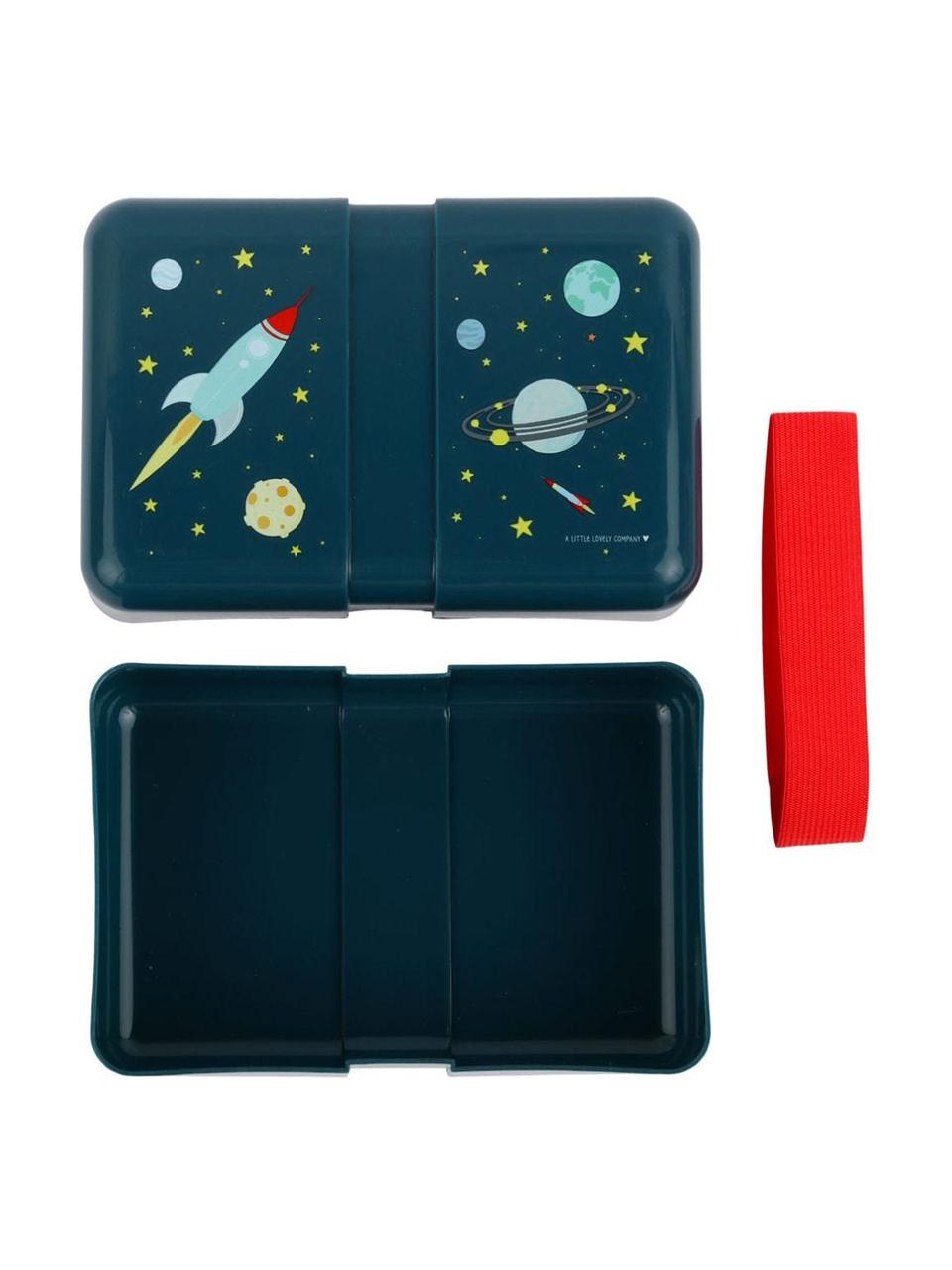 Lunchbox Space, Kunststoff, Dunkelblau, Bunt, B 18 x H 6 cm