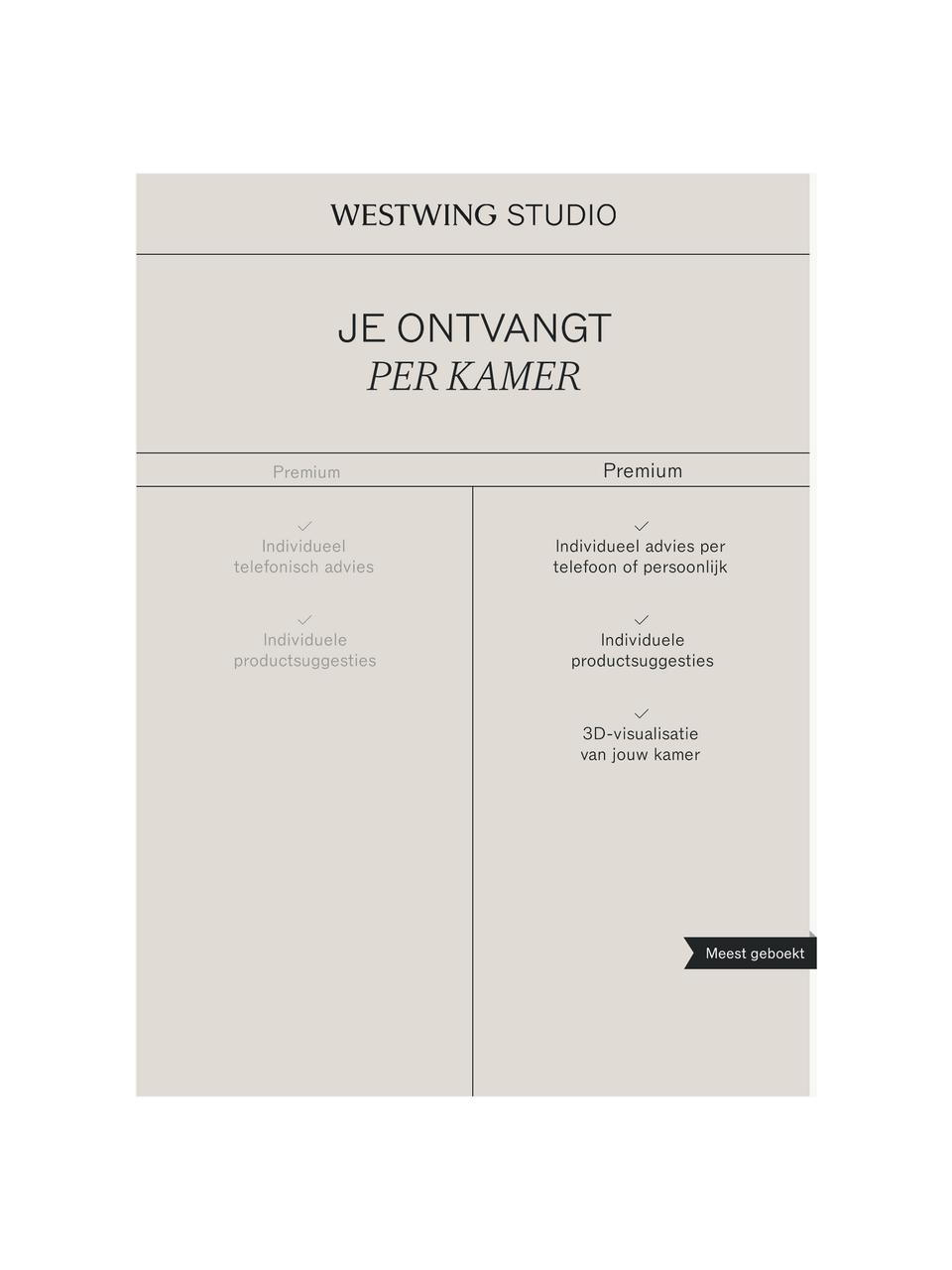 Westwing Studio | Premium advies voor jouw kamer, Digitale voucher.
Na ontvangst van je bestelling nemen wij onmiddellijk contact met je op om een afspraak te maken voor een telefonisch consult met jouw persoonlijke interieurexpert., Westwing Studio | Premium advies voor jouw kamer, Woonruimte(s)