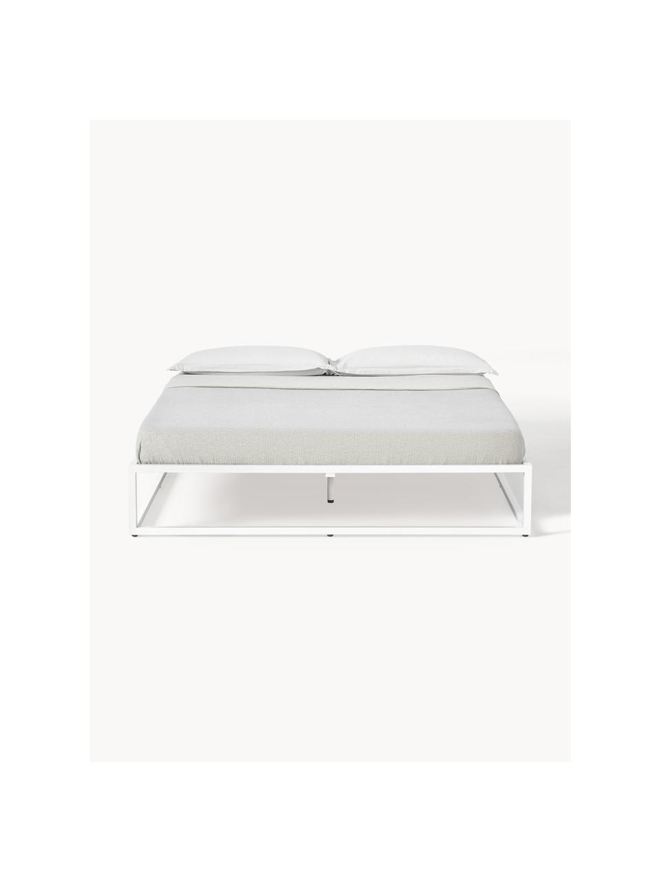 Cama de metal Neptun, Metal con pintura en polvo, Blanco, Cama 180/200 cm (260 x 220 cm)