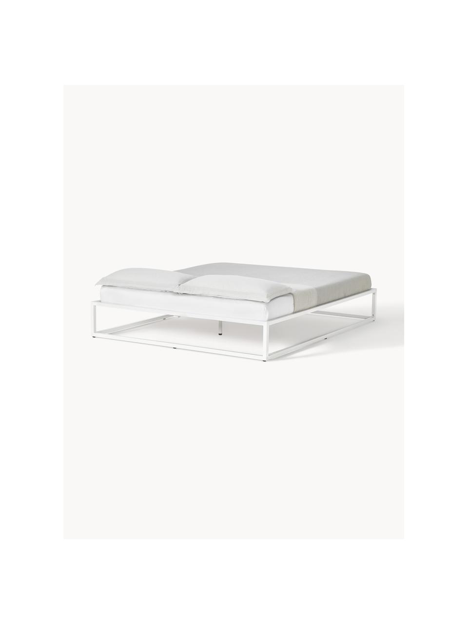 Cama de metal Neptun, Metal con pintura en polvo, Blanco, Cama 180/200 cm (260 x 220 cm)