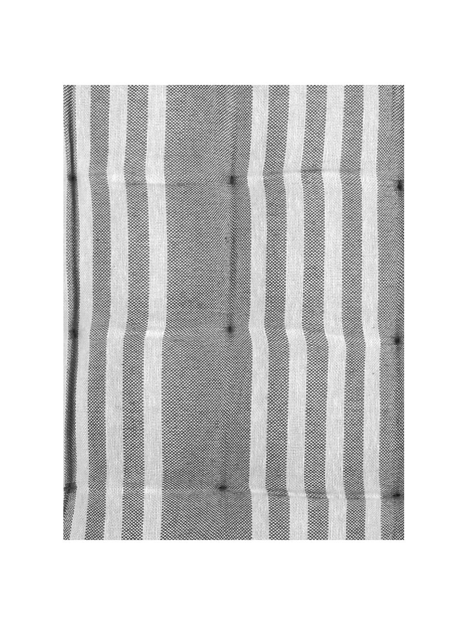 Cuscino sedia grigio Mandelieu, Cotone misto, Grigio scuro, bianco, Larg. 40 x Lung. 40 cm