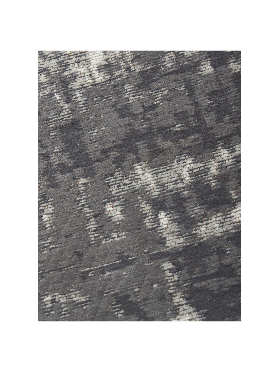 Tapis vintage en coton tissé main Luise, Tons gris, larg. 200 x long. 300 cm (taille L)